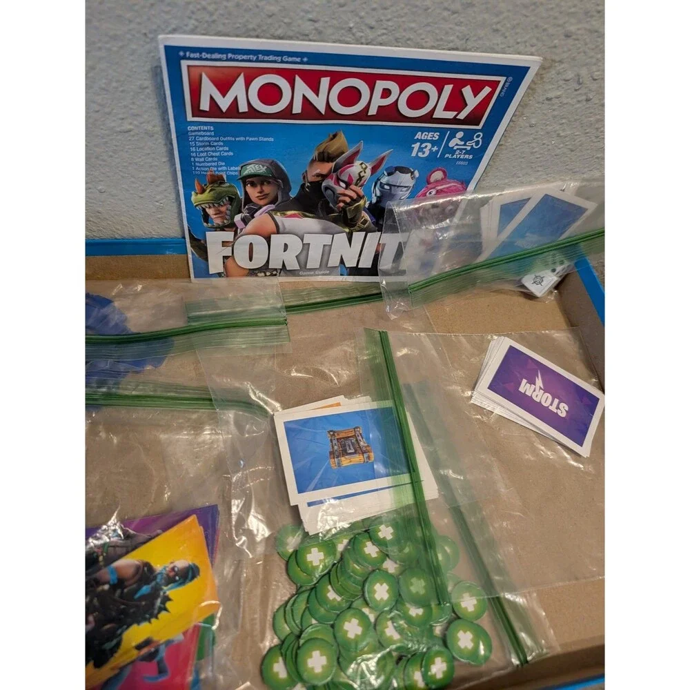 Monopoly Fortnite Edition Board Game Hasbro 2018 E6603 Blue Box 2-7